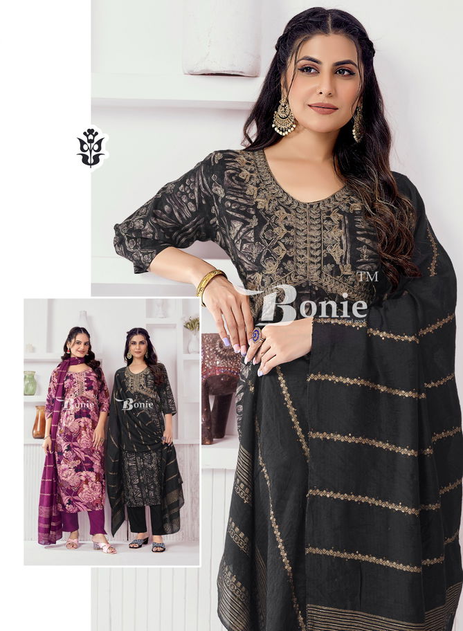 Alia 10 By Bonie Rayon Printed Kurti With Bottom Dupatta Wholesale Shop In Surat